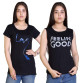 Women's Cotton Typography Print T-Shirt Buy one Get one Free